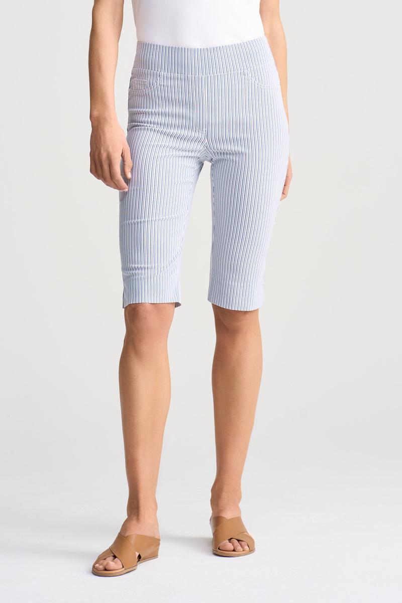 Bengajean Short Seersucker - Navy and White Stripe