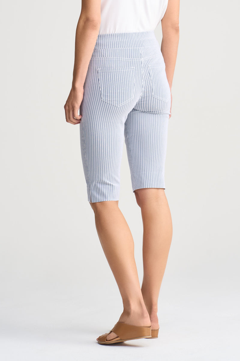 Bengajean Short Seersucker - Navy and White Stripe