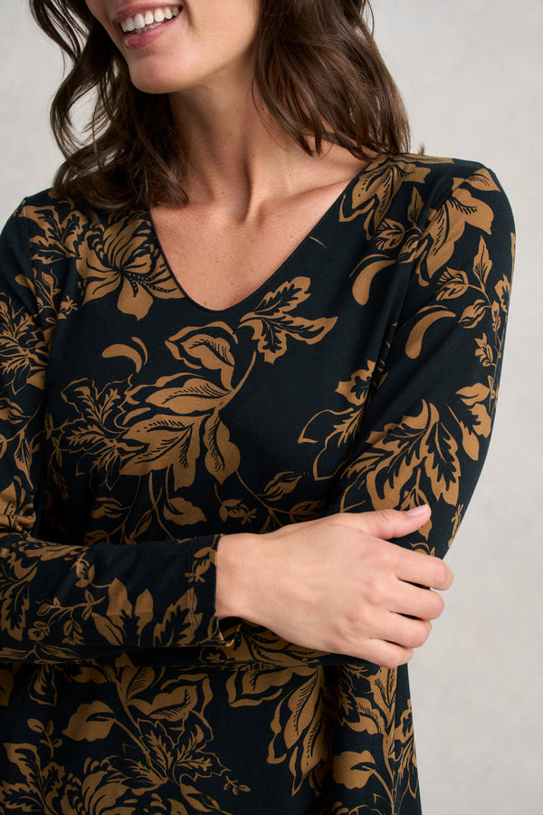 V-Neck Relaxed T-Shirt - Winter Foliage