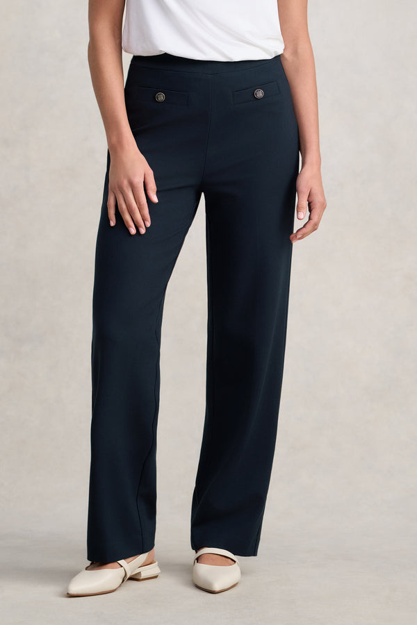 Straight Leg Ponte Pant - Ink
