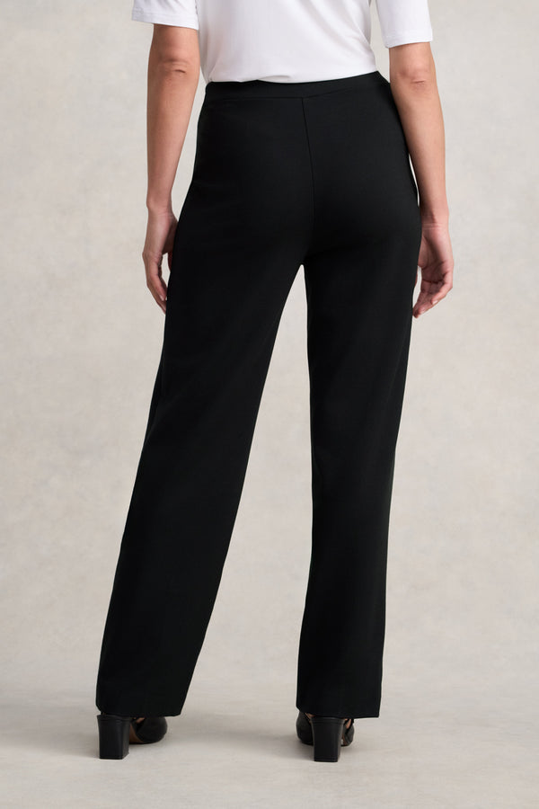 Straight Leg Ponte Pant - Black