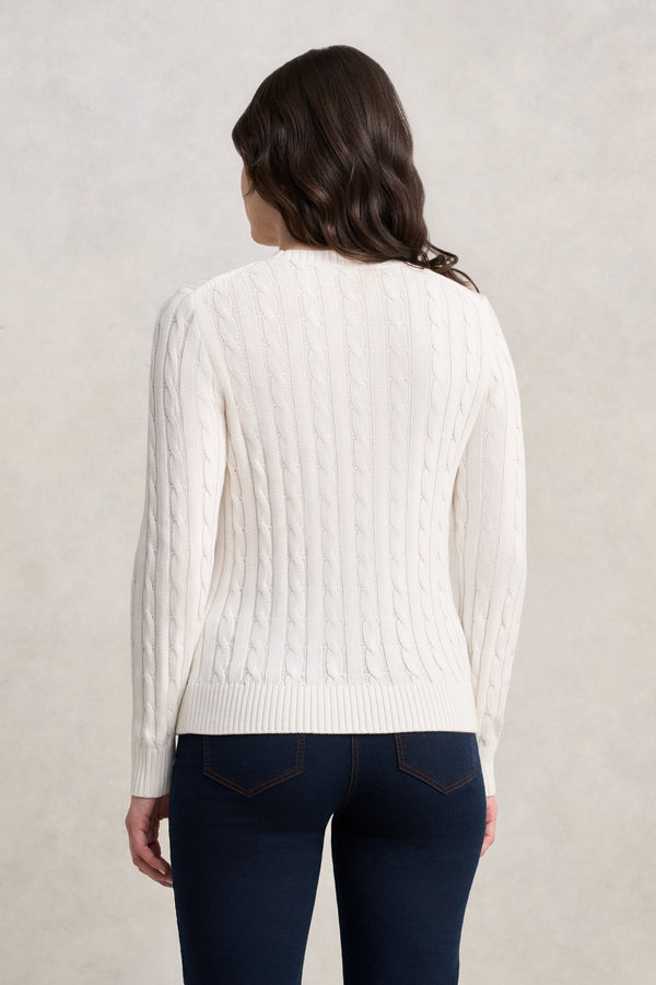 Long Sleeve Cable Knit - Cream
