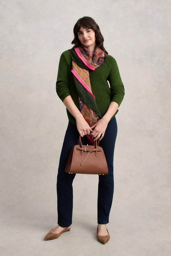 Cotton Blend Textured Jumper - Clover