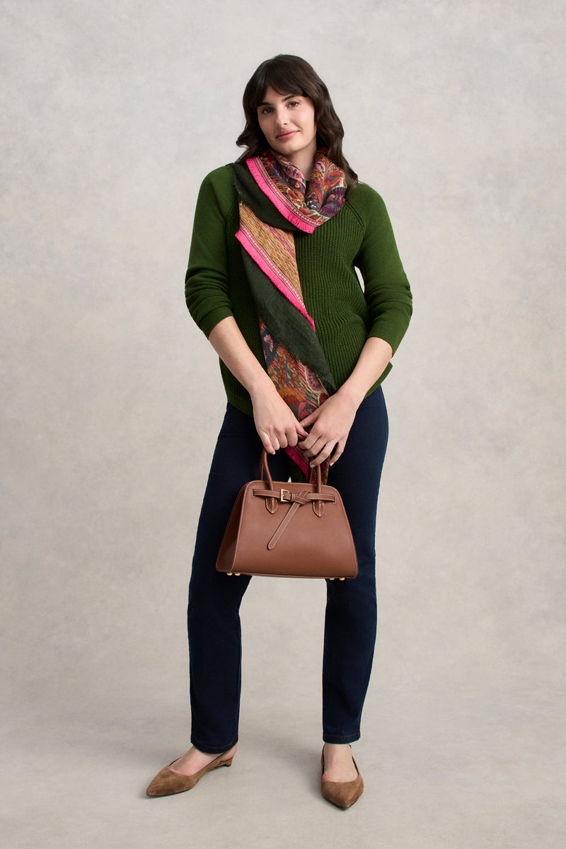 Cotton Blend Textured Jumper - Clover