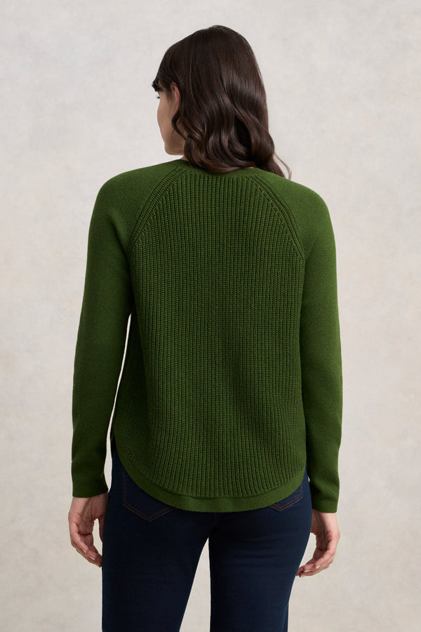 Cotton Blend Textured Jumper - Clover