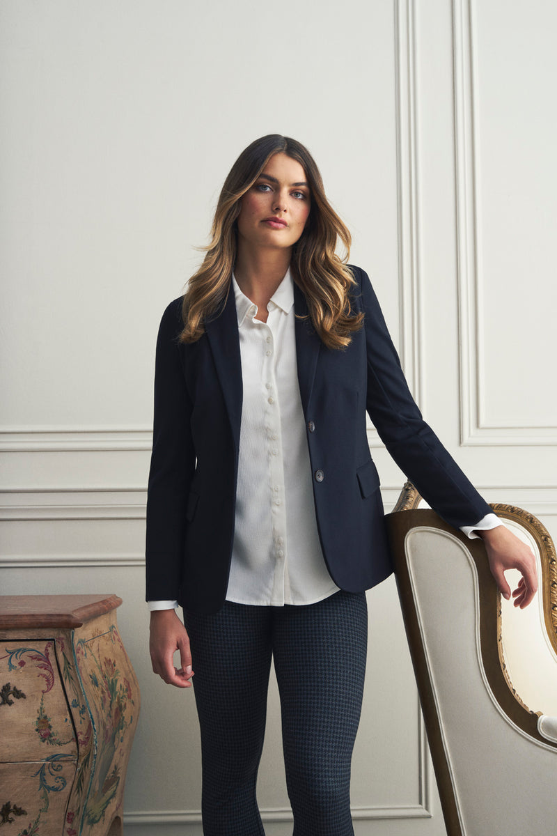 Classic Ponte Blazer - Black – Blue Illusion