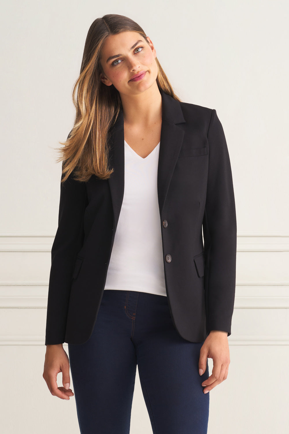 Classic Ponte Blazer - Black – Blue Illusion