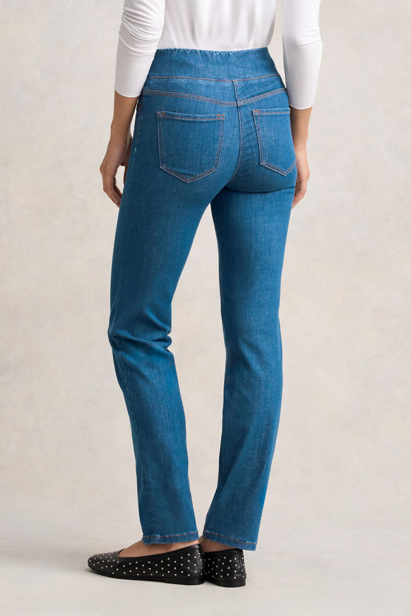 Bengajean® Full Length Straight Leg - Indigo Mid Wash