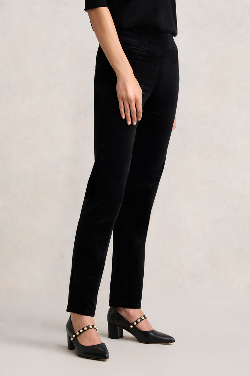 BENGAJEAN VELVET STRAIGHT LEG - BLACK 