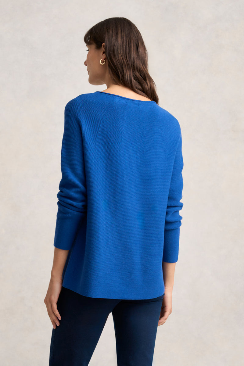 Purl Cotton Jumper - Klein Blue