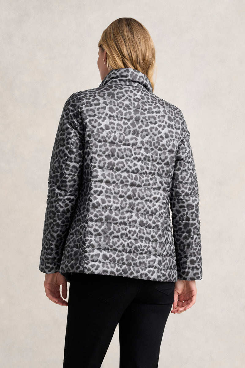 REVERSIBLE PUFFER JACKET - BLACK LEOPARD 