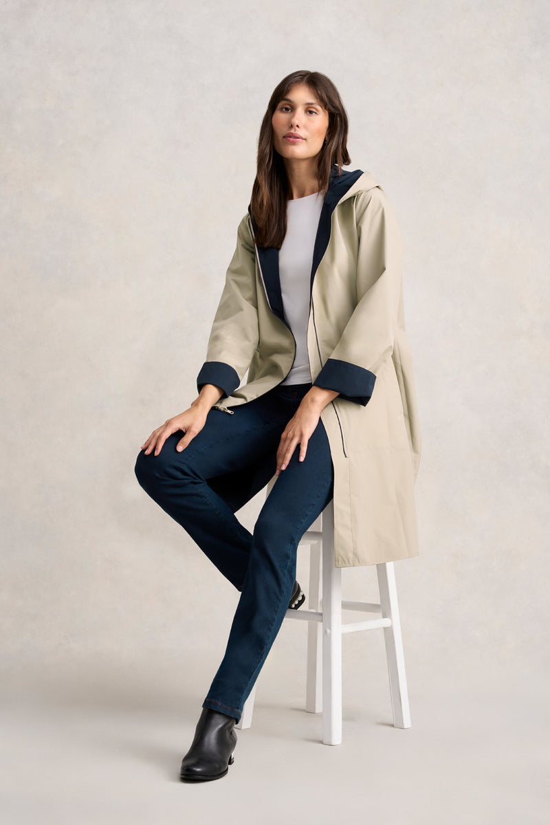 WATER PROOF REVERSIBLE JACKET - INK / STONE 