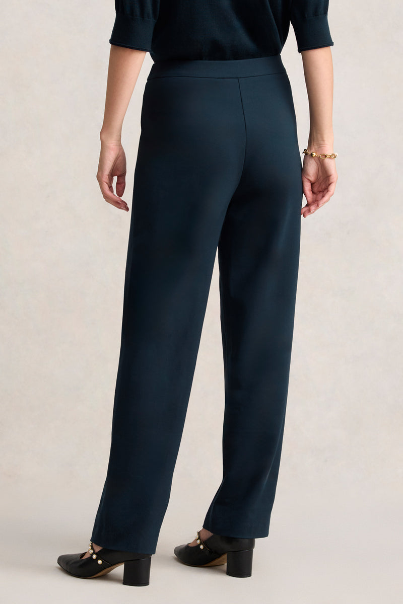 WIDE LEG PONTE PANT - INK 