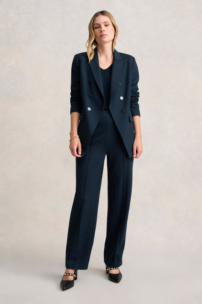 WIDE LEG PONTE PANT - INK 