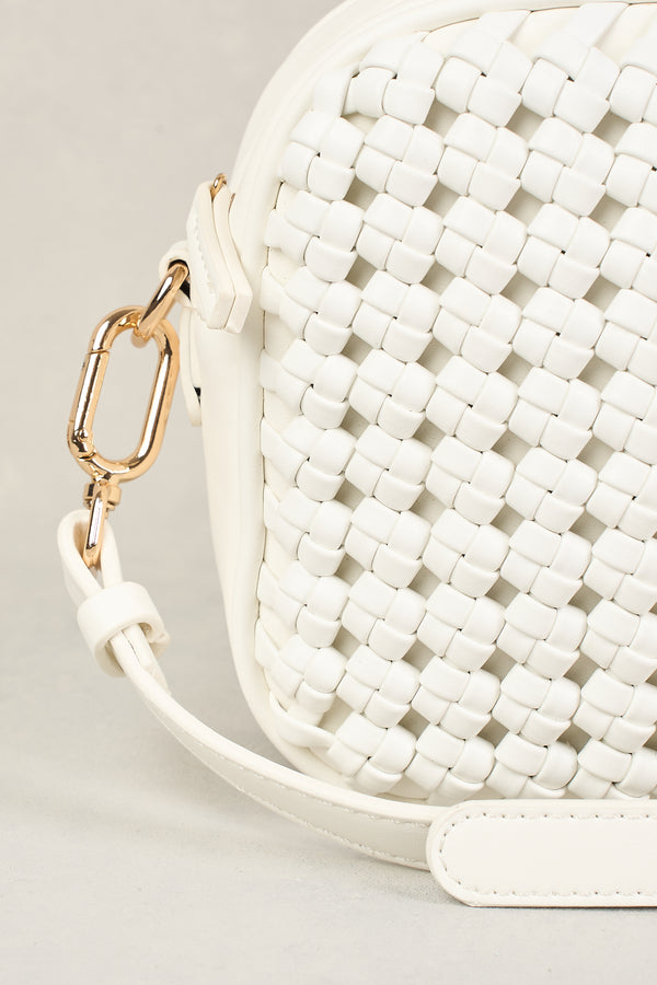 WOVEN CAMERA BAG - WHITE