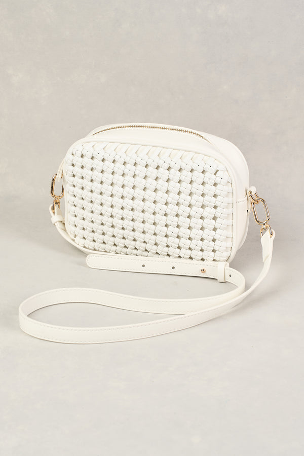 WOVEN CAMERA BAG - WHITE