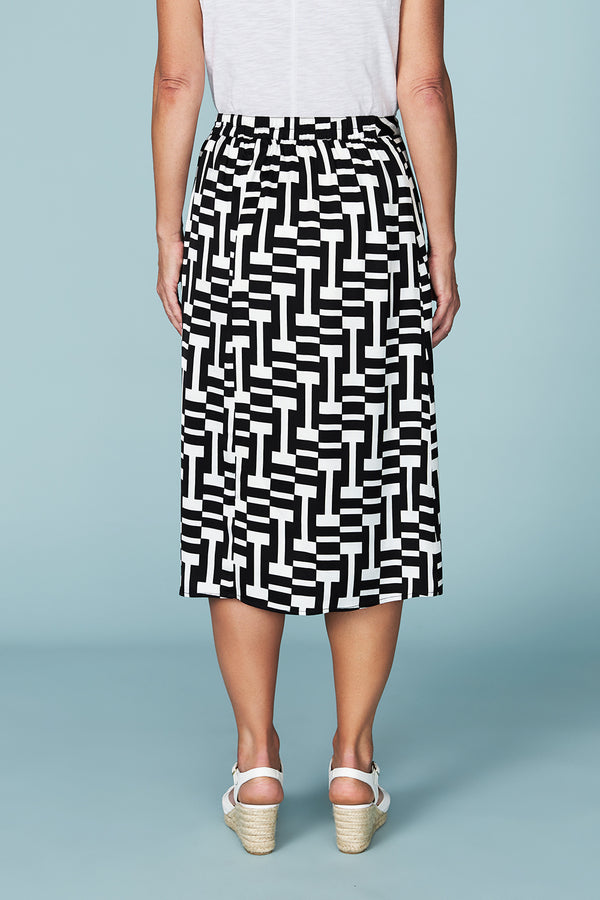 Geometric Print Skirt