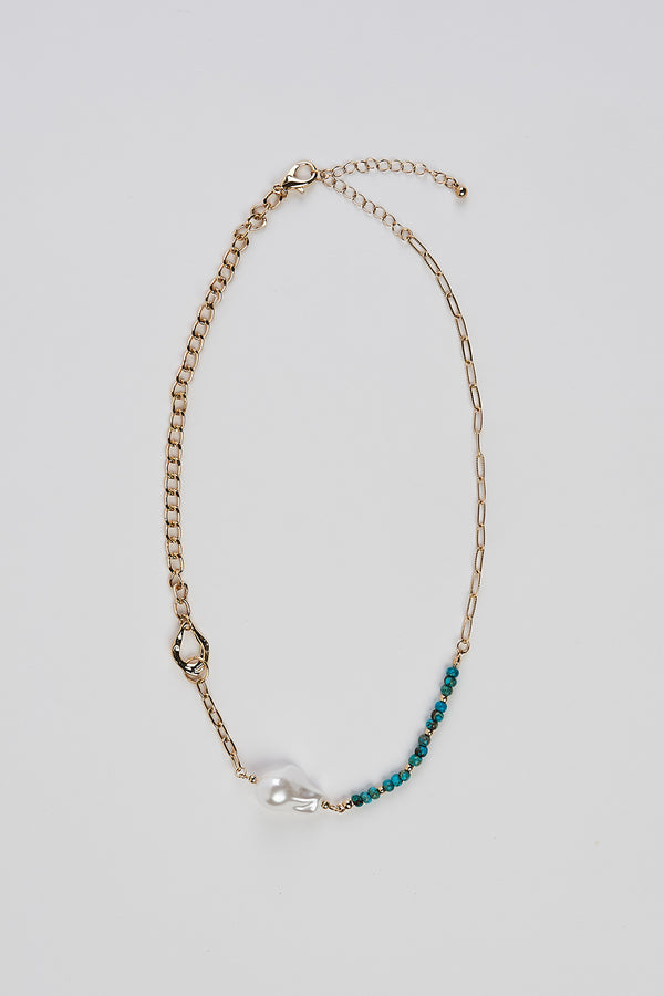 Aqua Pearl Necklace