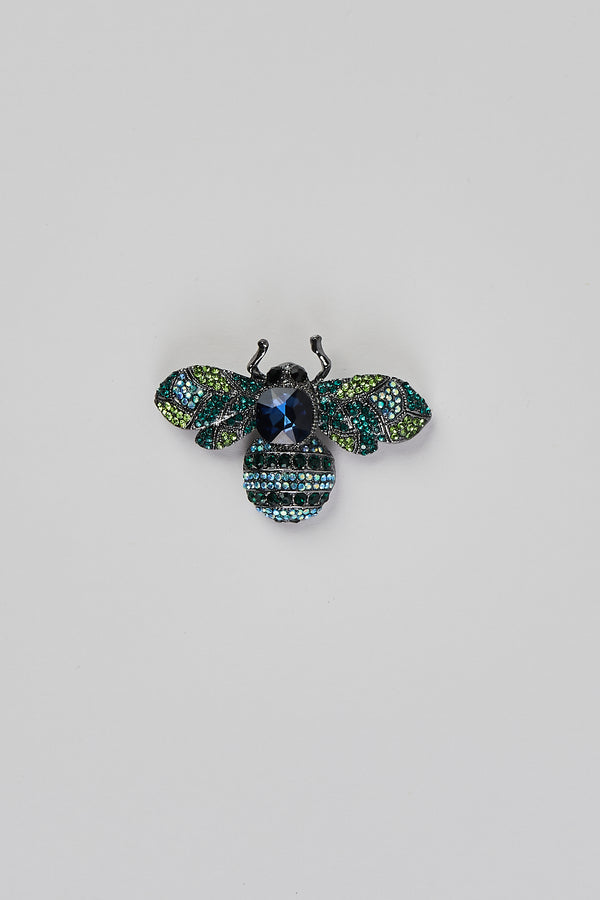Blue Bee Brooch