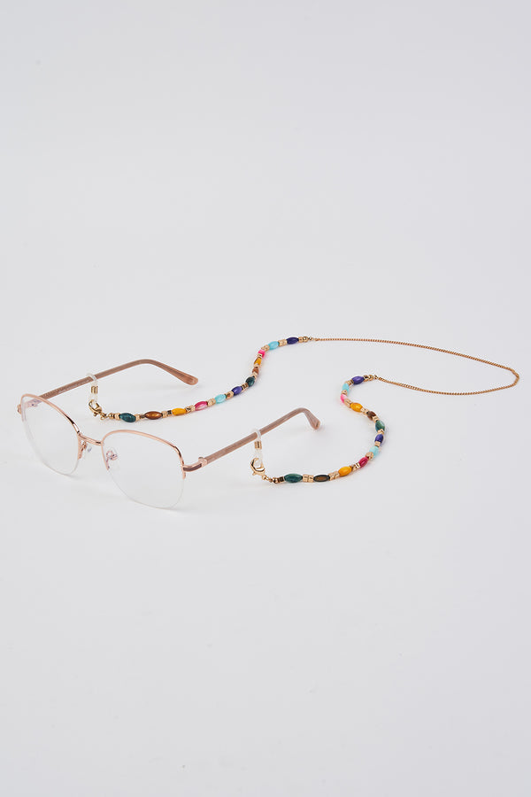 Coloured Beads Glasses Chain