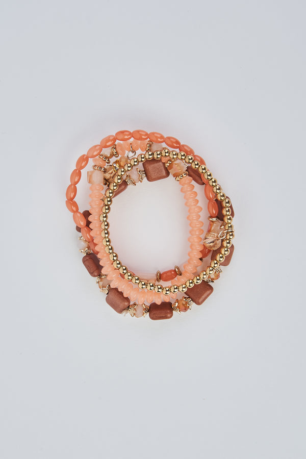 Coral Bracelet Set