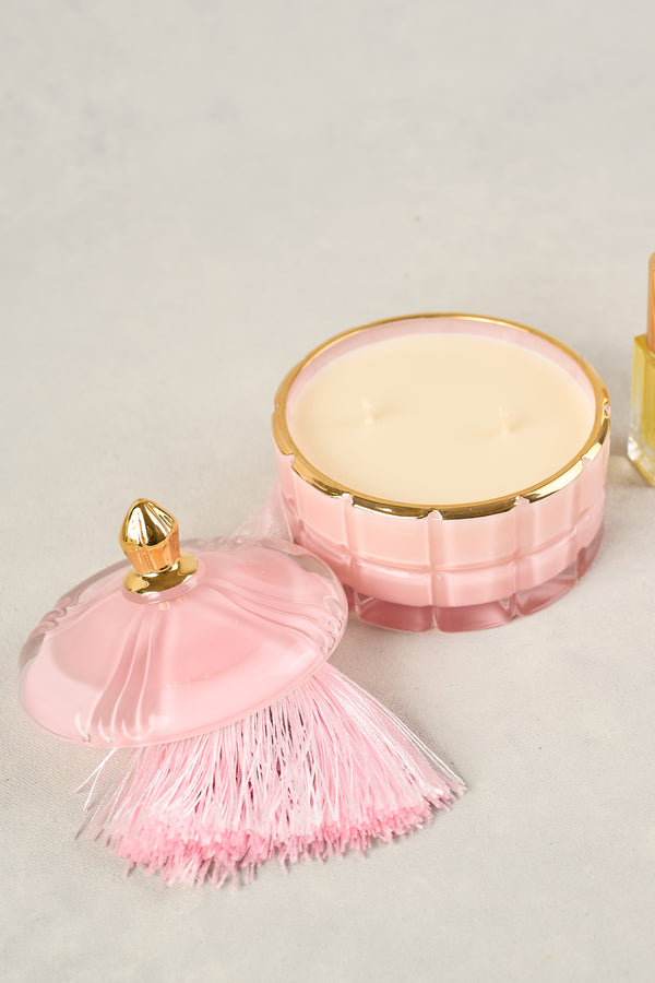 COTE NOIRE PINK ART DECO CANDLE 