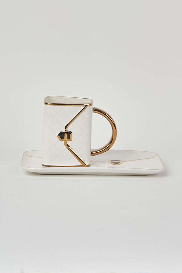 Designers Mug And Plate Set White