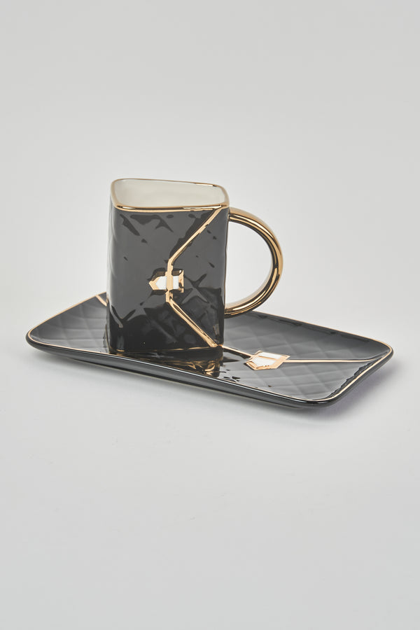 Designers Mug and Plate Set Black