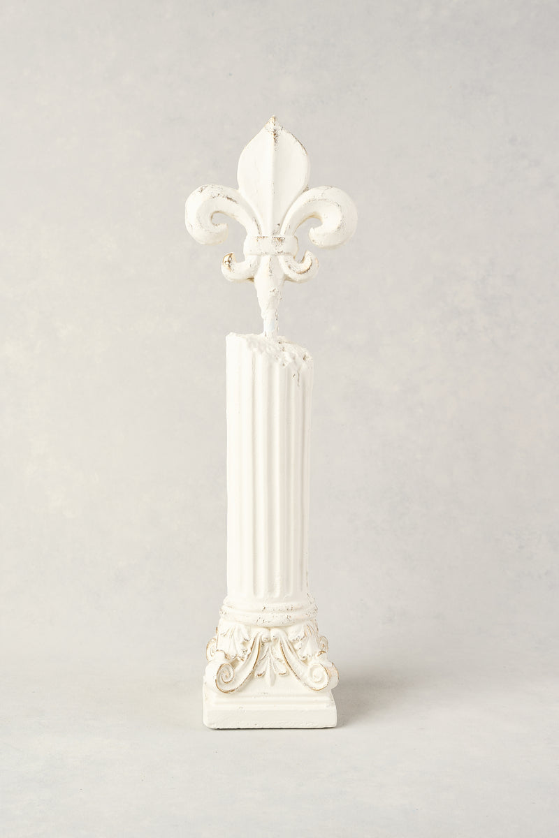 FLEUR DE LIS SCULPTURE LARGE - WHITE 