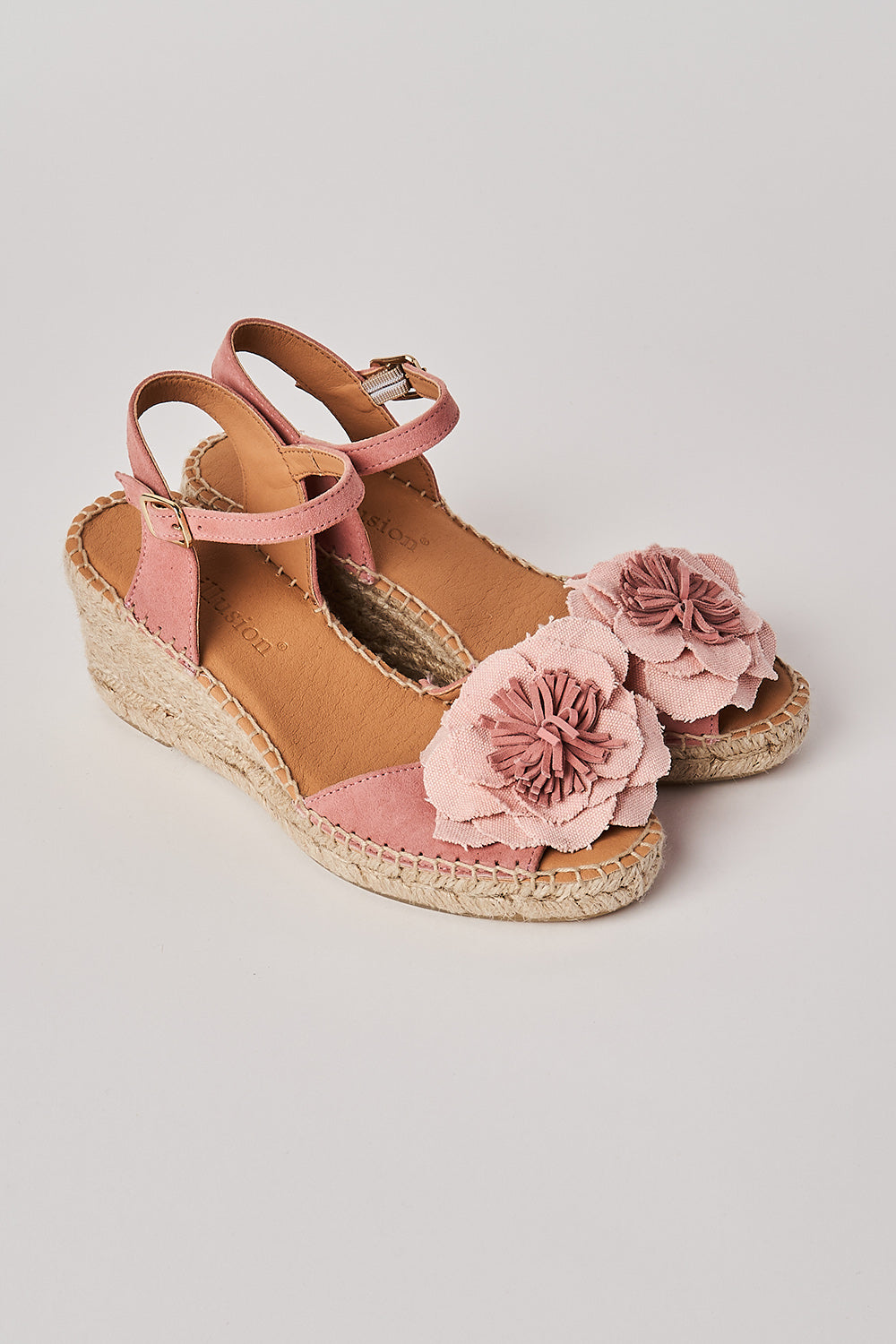 Floral espadrille online wedges