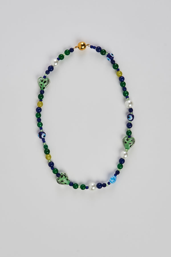 Geana Glass Beaded Necklace