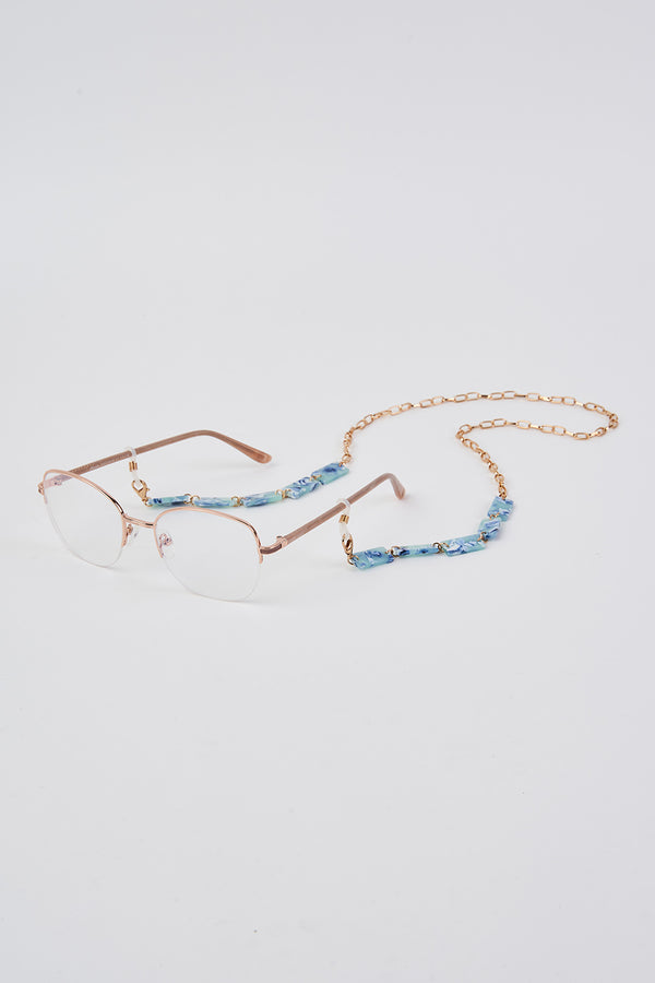 Aqua Resin Glasses Chain