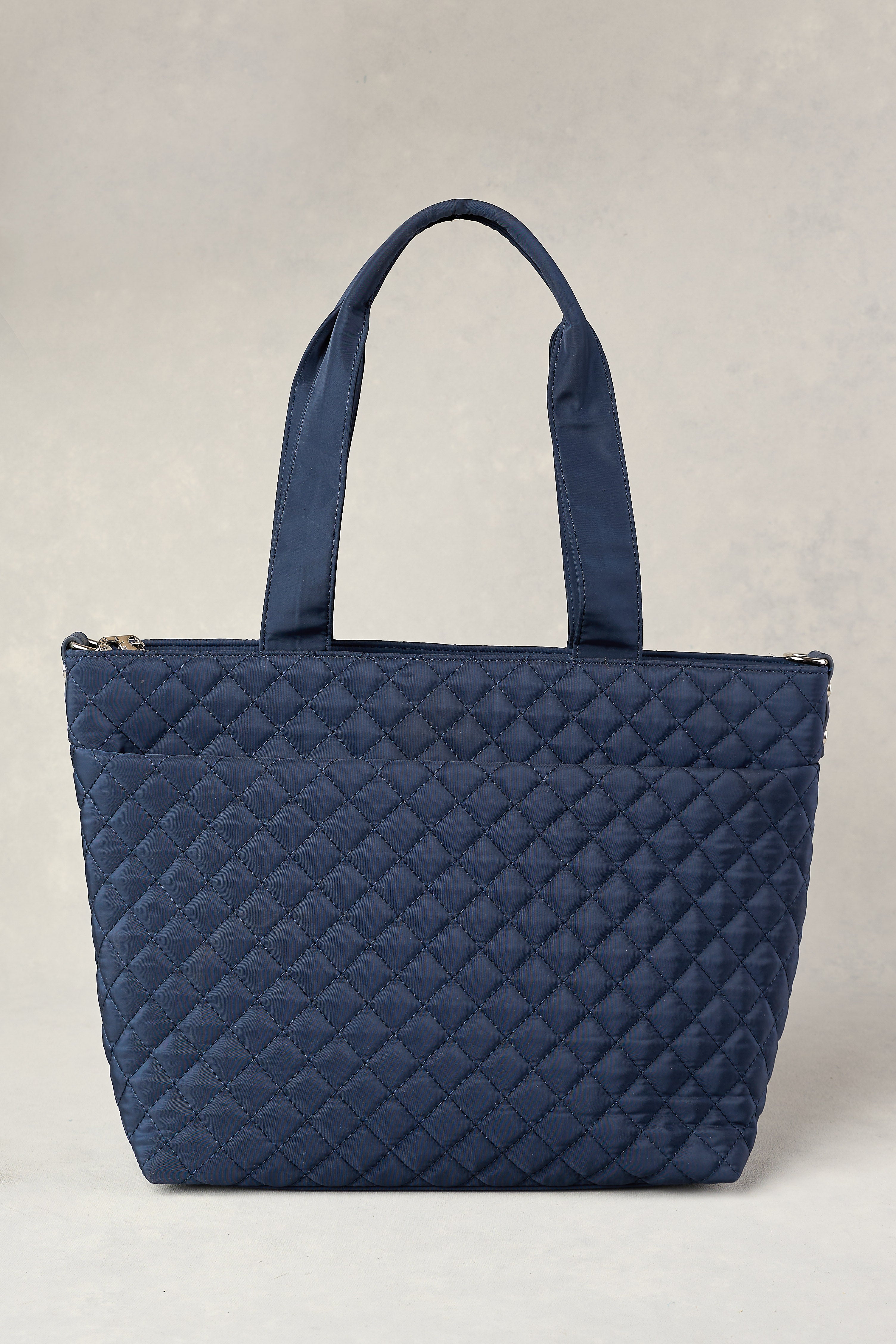 Naomi Quilted Tote Navy – Blue Illusion