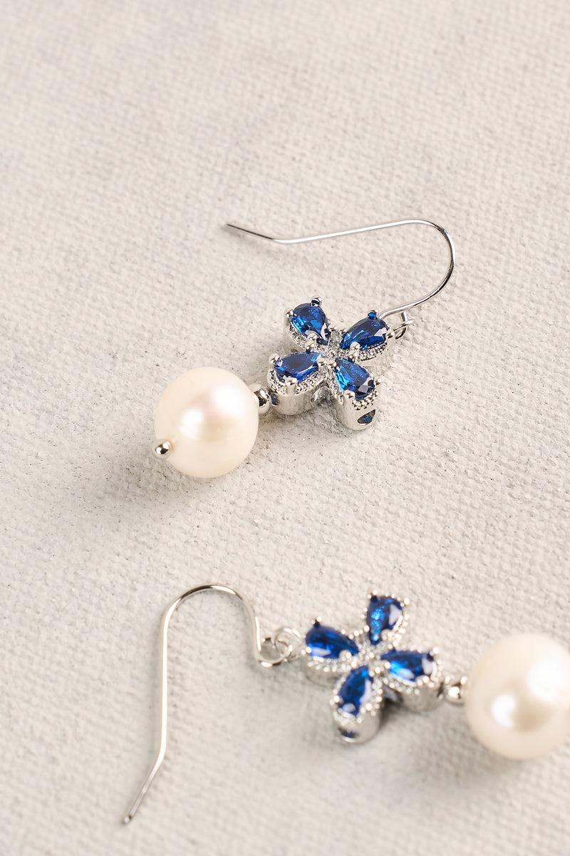 Pearl Link Clover Droplets - Blue