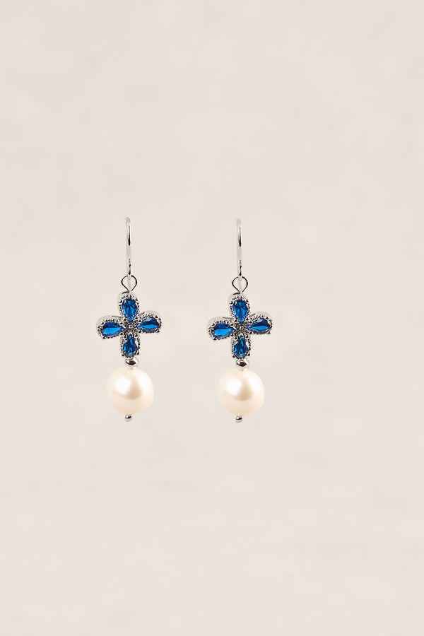 Pearl Link Clover Droplets - Blue