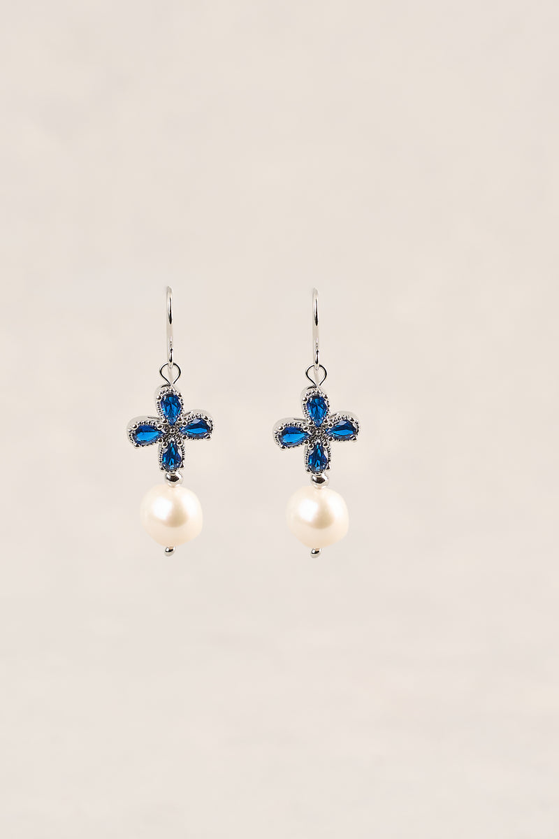 Pearl Link Clover Droplets - Blue