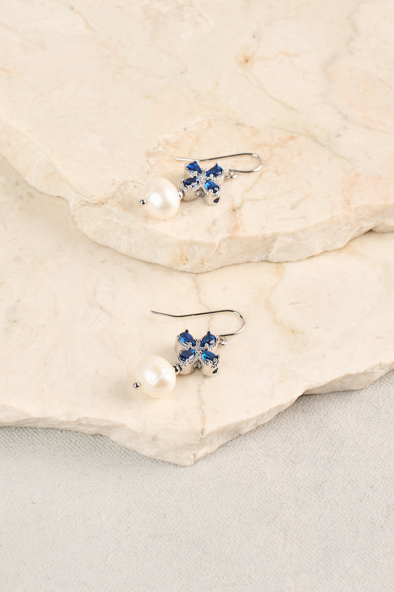 Pearl Link Clover Droplets - Blue