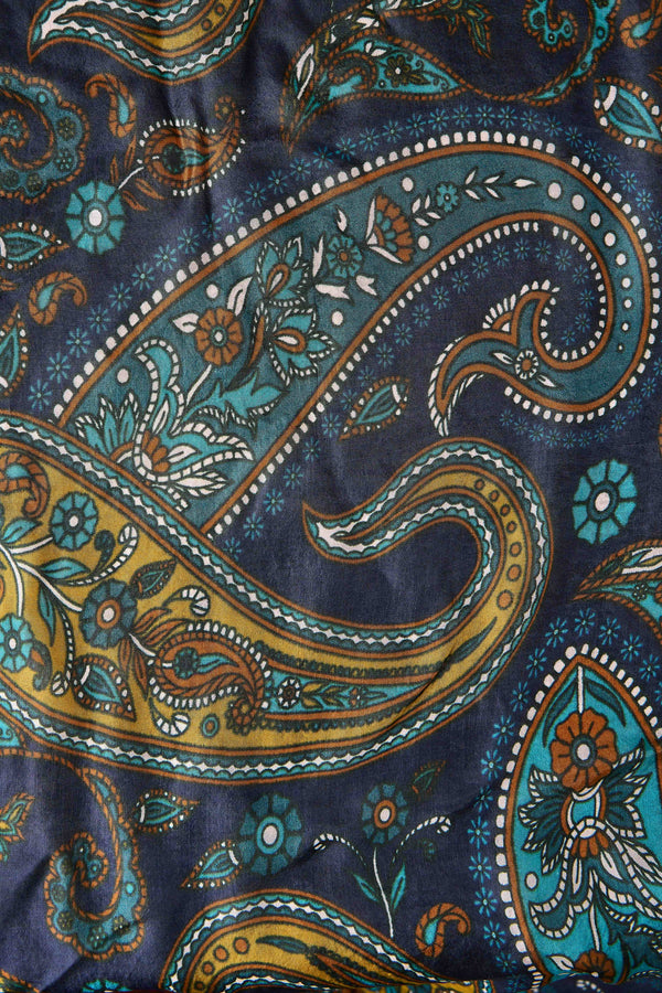 Paisley Print Silk Scarf