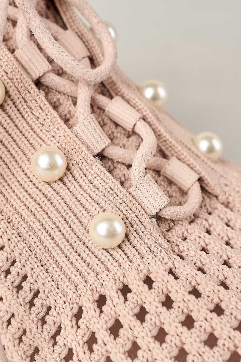 PERLA KNIT SNEAKER - DUSTY PINK