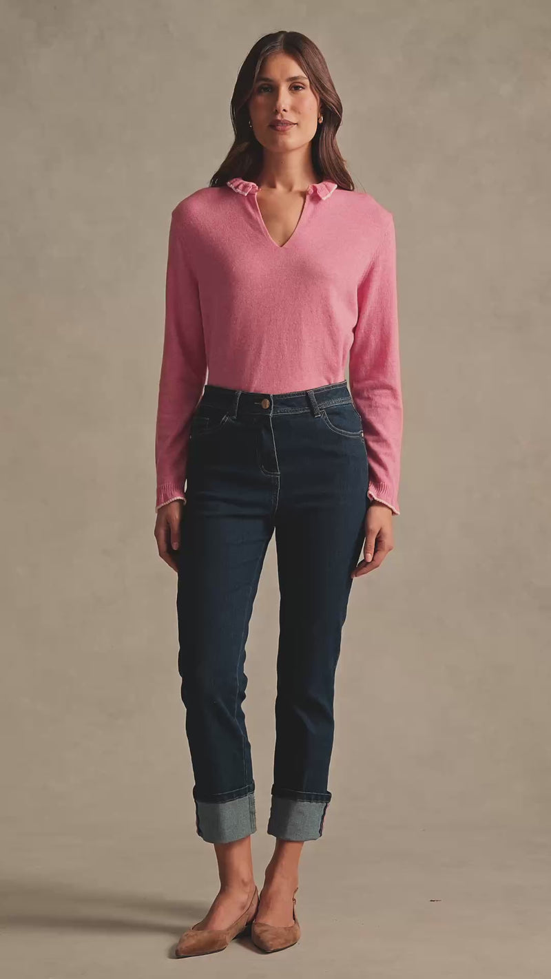 Classique 25 Turn Up Jeans - Denim Mid Wash