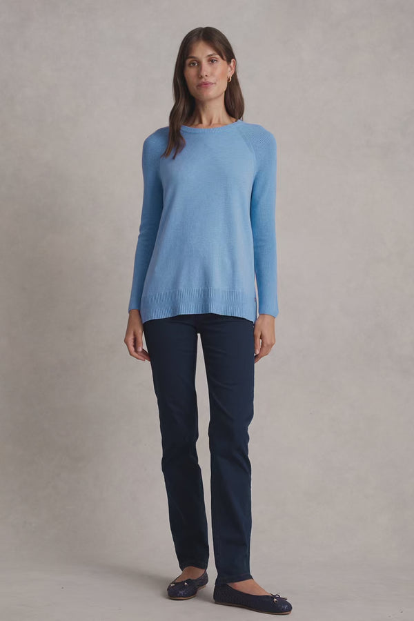 BUTTON SIDE DETAIL JUMPER - BLUEBELL MARLE 