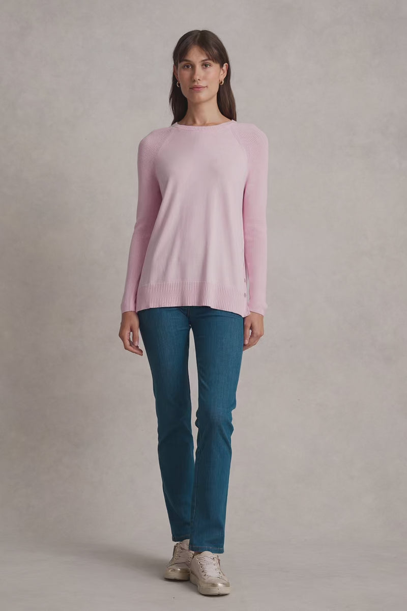 BUTTON SIDE DETAIL JUMPER - ICE PINK 