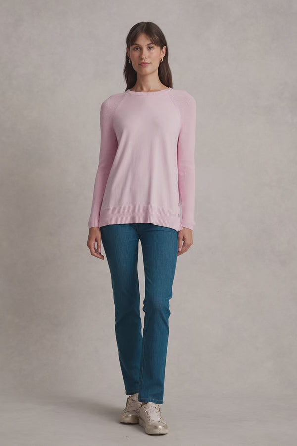 BUTTON SIDE DETAIL JUMPER - ICE PINK 