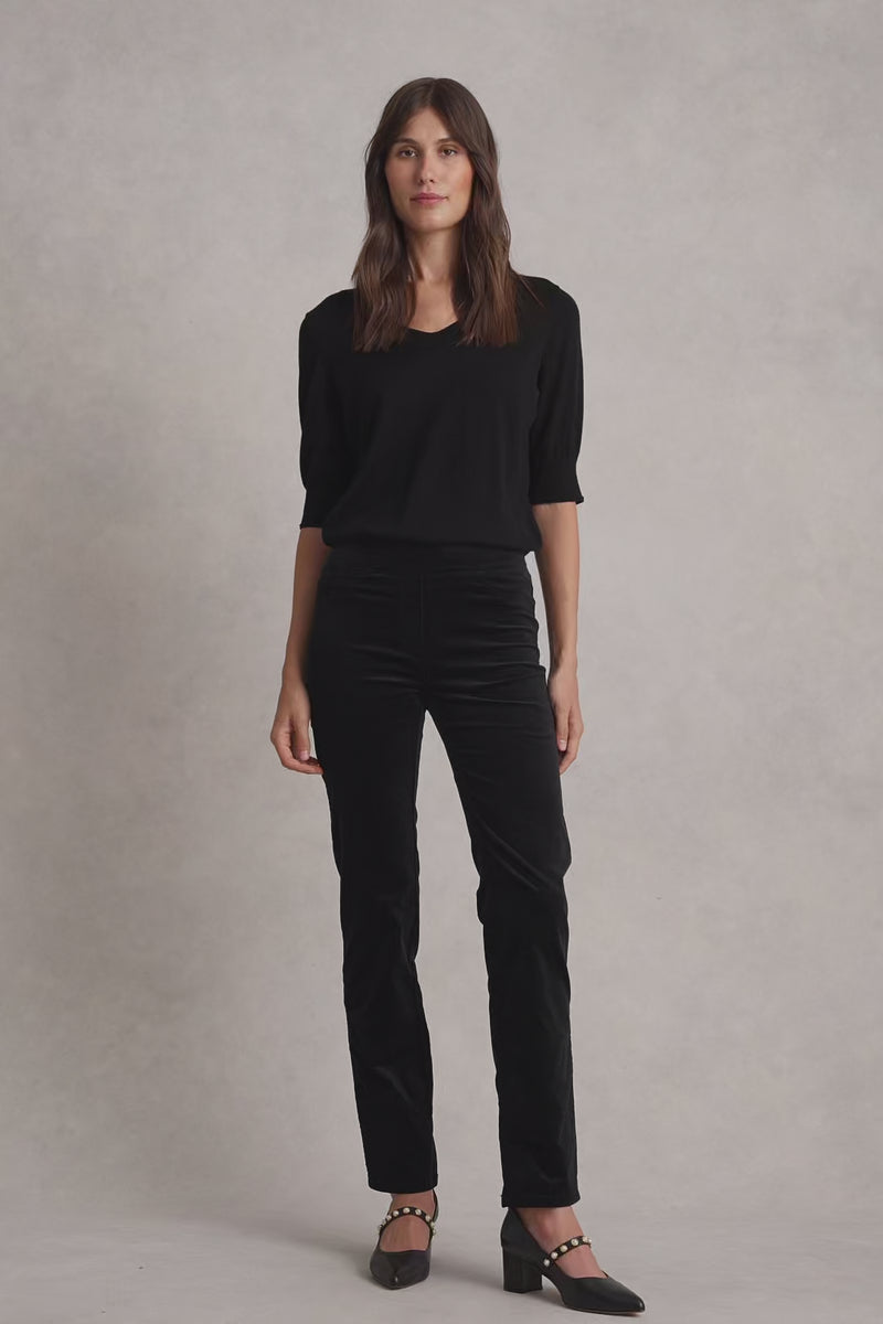 BENGAJEAN VELVET STRAIGHT LEG - BLACK 