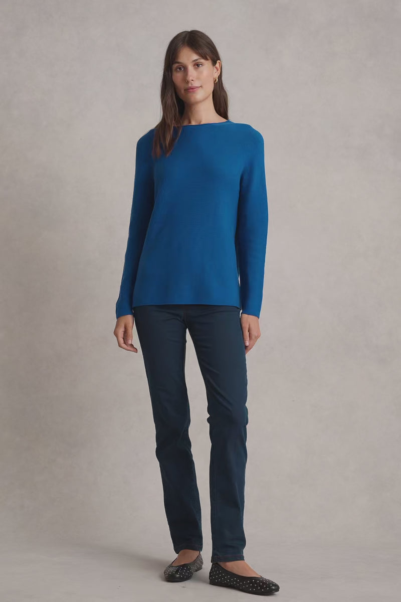 Purl Cotton Jumper - Klein Blue