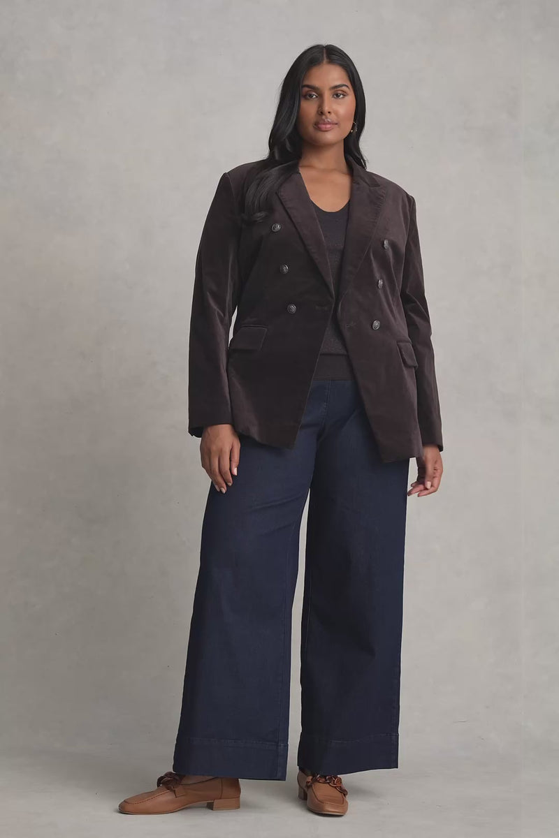 Velvet Blazer - Chocolate