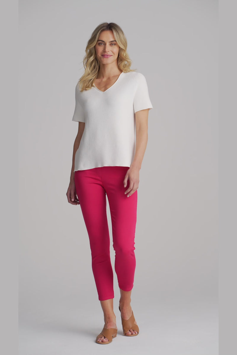 Bengajean Ankle Length Skinny Leg - Dusty Rose