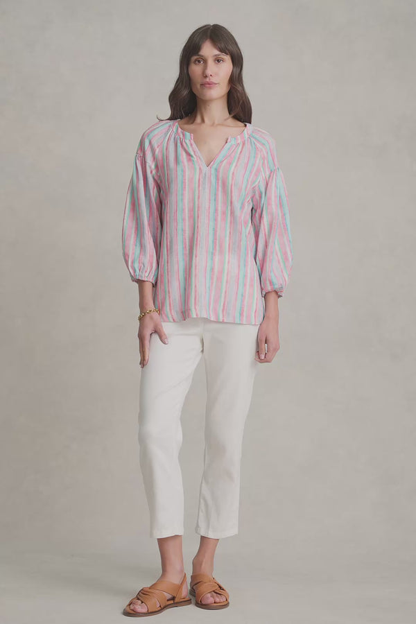 Puff Sleeve Linen Top