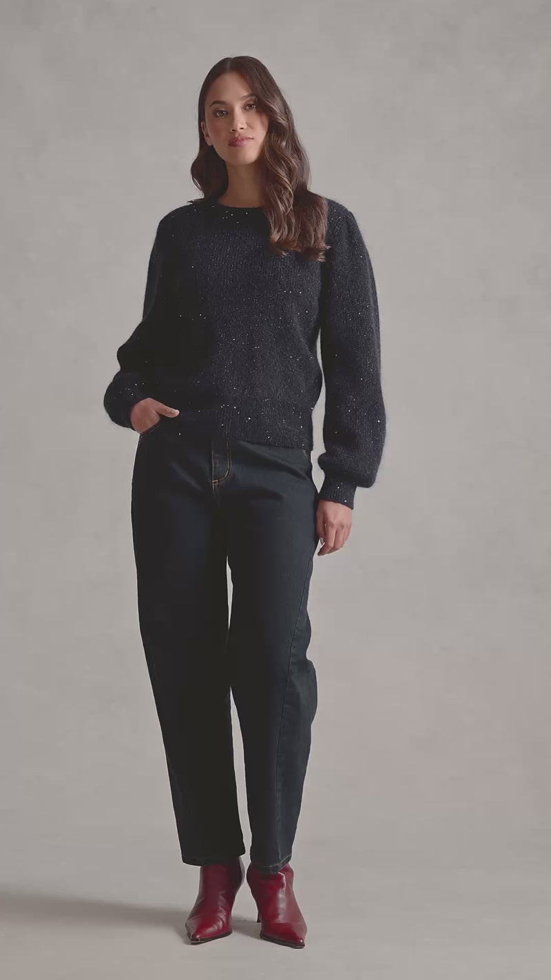 Puff Sleeve Jumper - Starry Night