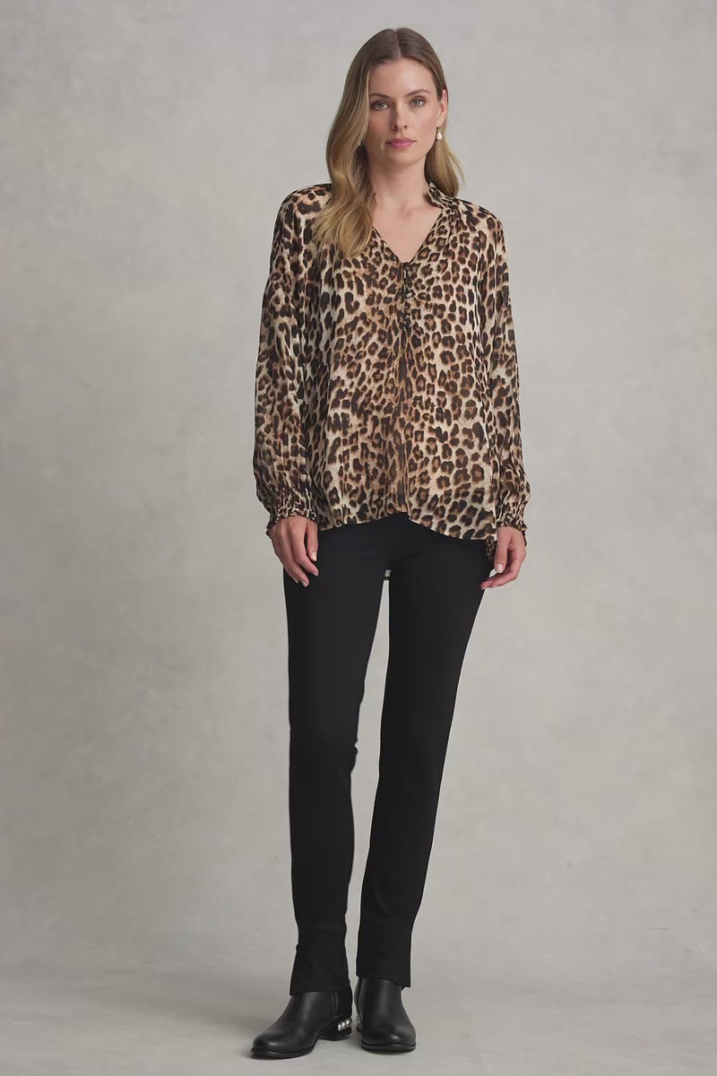 GEORGETTE BLOUSE - LEOPARD PRINT 